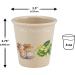 Set of 4-4 oz Eco-Friendly Bamboo Cups for Kids with Adorable Children's Art - BPA Free Toddler Smoothie Cup - Shatter Proof Drinking Cups for Bathroom - Open Child Cup - Buy Online on SooperMarket.com