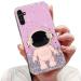 Tivenfezk Nadoli for Samsung Galaxy A04S Astronaut Hidden Stand Shell cartoon glittering stands soft silicone bling transparent protective cover samsung galaxy a04s pink