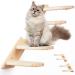 BEBOBLY Cat Climbing Shelf Reversible Wall Mounted Cat Stairs Ladder, Four Step Cat Stairway w/ Eco-Friendly Sisal Rope for Cats Perch Platform Supplies, Larger Size Cat Scratching Post Activity Tree