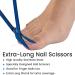 Toenail Scissors Extra Long 19 cm Stainless Steel with Micro Teeth (Blue..) - Buy Online on SooperMarket.com