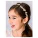 SWEETV Flower Girl Headpiece for Wedding Headband Princess Hair Accessories Little Girls Toddler Kids Crystal Hair Bands for Birthday Party Photography Gold
