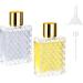 Ysimple 2 Pack 100ml Perfume Atomiser Portable Clear Empty Glass Perfume Spray Bottles Refillable Perfume Atomizer Large Cosmetic Fine Mist Atomizer for Travel(Gold) 100ml Gold