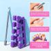 100pcs Natural False Toe Nail Tip Set with Glue - Full Cover Acrylic Fake Toenails for Women & Girls - Includes Cuticle Pusher and Nail File - Buy Online on SooperMarket.com