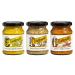 Mustard Bundle with Tracklements Strong English Mustard 140g British Beer Mustard 140g and Spitfire Chilli Mustard 140g (Pack of 3)