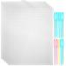 WXJ13 5 Pieces Plastic Mesh Canvas Sheets for Embroidery 7 Count Clear Plastic Canvas with 10 Pieces Sewing Needles Acrylic Yarn Crafting Knit and Crochet Projects 10.2 x 13.2 inch