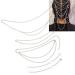 5PCS Hip Hop Punk Style Hair Braid Chain Hair Jewelry Chain Rings Ponytail Hair Accessories Dreadlock Hair Braid Hair Decoration Clips for Women