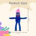 Rainbow Friends Sausage Plush Toy - Soft and Squishy Cartoon Character Stuffed Doll for Kids - Blue Sausage Teddy Pillow - Great Gift Idea - Buy Online on SooperMarket.com
