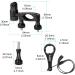Buy HSU Aluminum Bicycle Handlebar Holder for GoPro Hero 12/11/10/8/7/6/5/4/3 & Action Cameras - 360 Rotary Mountainbike Rack - Black - Buy Online on SooperMarket.com