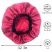Satin Bonnet 3PCS Silk Hair Bonnet for Women - Black, Leopard, Red - Soft Sleep Cap for Braids, Natural Curly Hair - Satin Sleeping Cap - Buy Online on SooperMarket.com