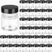 36 Pieces Plastic Jars Round Clear Leak Proof Cosmetic Container Jars with Inner Liners and Lids for Lotions Ointments Travel Make Up Storage (2 oz, Black) 2 oz Black