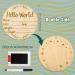 Baby Announcement Sign - 15cm Round Milestone Cards for Newborns | Wood Stamp Cushions for Hand & Footprints | Hello World Photo Props - Buy Online on SooperMarket.com