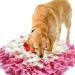 IEUUMLER Dog Mat Snuffle Mat Training Mat for Dogs Dog Puzzle Toys IE075 (45 x 45 cm Pink & White 1) 45x45cm Pink & White 1
