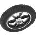 Robust Antislip Alloy Wheelchair Wheel - Textured Tire - Durable Wheel Hub - Bearing Hole - Premium Replacement Wheels Sellers Top Choice - Buy Online on SooperMarket.com