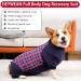 Heywean Hundebody for After Surgery - Long-Sleeved Dog Relaxation Suit Zipper Design XL Red Checked - Ideal for Post-Op Recovery for Dogs - Buy Online on SooperMarket.com