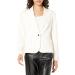 Anne Klein Women's Collection Crepe One Btn Notch Collar Ja Business Casual Blazer 12 Marshmallow