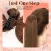 TESS Claw Clip in Ponytail Hair Extensions 26 Inches Straight Ponytail Extension Ash Blonde Balayage Hair Extensions Clip in Ponytail Blond for Women 150g - Buy Online on SooperMarket.com