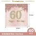 40 Pink Birthday Napkins - 60th Birthday Party Decor | 33x33cm Paper Napkins for Men Women & Girls - Buy Online on SooperMarket.com