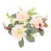 LIFKICH Artificial Garland Ornament Rings Wedding Decorations Candle Holders Candlesticks Eucalyptus Boho Decor Candle Wreath Wedding Party Decoration Plastic Front Door Flowers Picture 1 23.00X23.00X8.00CM