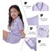 SWOMOG Kids Silk Pyjamas - Short Sleeve Satin PJs Set for Boys & Girls | Lavender | Ages 6-7 Years - Buy Online on SooperMarket.com