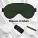 Buy SSIMOO Hunter Green Floral Petals Pattern Sleep Mask - Adjustable Breathable & Fashionable Eye Mask for Comfortable Sleep - International Shipping Available - Buy Online on SooperMarket.com