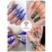 Kalolary Green Nail Rhinestones and Blue Crystal Gems Set - Nail Art Decoration Kit with Tweezer and Picker for DIY Acrylic Nails - Buy Online on SooperMarket.com