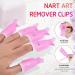 TsMADDTs Acrylic Nail Soak Off Clips - 30pcs Reusable Gel Nail Polish Remover Clips in Pink, Purple, White | Nail Clips for Polish Removal - Buy Online on SooperMarket.com