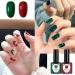 Christmas Gel Nail Polish Set Glitter Red Green Gold Silver 6 Colors Burgundy Dark Red Soak Off LED/UV Lamp Manicure Nail Varnish Sets for Women Nail Art Salon DIY Home - Buy Online on SooperMarket.com