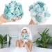 6 Pcs Bath Loofah Shower Sponge Pouf Body Scrubber Exfoliator - White Blue Gold - Buy Online on SooperMarket.com