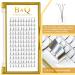 4D-0.07C 12mm Pre Made Fan Eyelash Extensions | Long Stem Russian Volume Lashes - Buy Online on SooperMarket.com