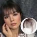 Bangs Hair Clip Lifelike Hair Extensions Wispy Bangs Clip Dark Brown Fake Air Bangs Fringe Refine Facial Contour 3D Real Human Hair Bangs for Daily Wear - Buy Online on SooperMarket.com