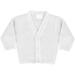 Baby Cardigan Premature Baby Cardigan Winter Knitted Cardigan for Baby Boys & Girls Ribbed Knit Baby Knitwear Made in Portugal White Newborn 0 Months White