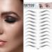 DKAF 3D Hair-Like Eyebrow Stickers - Waterproof & Natural Tattoo - 2 Pcs Brow Shaper Set - E16 - Buy Online on SooperMarket.com