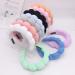 Spa Headband Set for Women - Bubble Skincare Headband with Wash Wristbands - Terry Cloth Makeup Headband - Soft Puffy Hairband - Black/Pink - Perfect Gift Idea - Buy Online on SooperMarket.com