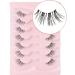 Natural Look Half False Wispy 3D Faux Mink Lashes - 7 Pairs C03 Pack | Clear Band Half Eyelashes in Various Lengths (6MM-15MM) - Buy Online on SooperMarket.com