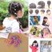 Coobbar 100pcs Women Elastic Hair Ties Band Ropes Ponytail Holder - Dark Blue - Buy Online on SooperMarket.com