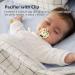 Letter F Shape Pacifier - Stylish Silicone Baby Pacifier with Chain Clip for Home & Travel - International Shipping Available - Buy Online on SooperMarket.com