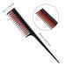 3 Piece Hair Styling Comb Set - Hair Brush, Teasing Comb, and Rat Tail Comb for Women - Black, Red, and Black - Buy Online on SooperMarket.com