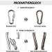 Buy DONQL 4 STK M6 Stainless Steel Carabiner Hooks - 135 kg Load Capacity for Camping Keys & Outdoor Use - Buy Online on SooperMarket.com
