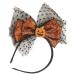 Gogogmee Bow-knot Headdress Costume for Halloween Funny Headbands Pumpkin Hairband Lace Bow Hair Hoop Bat Costume Masquerade Party Boppers Halloween Decoration Carnival Hair Band Cloth