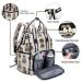 Pipi Bear Diaper Bag Backpack | Stylish Jacquard Maternity Nappy Bag for Mom and Dad with Changing Pad - Cream - Buy Online on SooperMarket.com