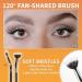 3PCS Mascara Fan Brush Set | INENK Eyelash Separator & Comb for Clump-Free Application | Perfect Eyebrow & Lash Tools for Natural Lift - Buy Online on SooperMarket.com