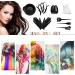 20pcs Hair Dye Kit - Professional Hair Coloring Tool Set with Bowls, Brushes, Gloves, Clips, Comb, and Disposable Shawl - Buy Online on SooperMarket.com
