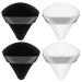 4 Pcs Powder Puff Makeup Puff Triangle Powder Puff Soft Powder Sponge Reusable Makeup Triangle Sponges with Strap for Loose Powder Body Cosmetic Foundation Wet Dry Makeup Tool Black and White black+white