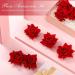 24 Pieces Red Rose Flower Hair Clips and Brooches for Women and Girls - Elegant Boho Floral Hair Accessories - Buy Online on SooperMarket.com