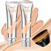 Foundation Cream Full Coverage Liquid Foundation Lightweight Long Lasting Waterproof Concealer Foundation Makeup Kit with Brush Oil Control & Hydrating Foundation Makeup for Women#02
