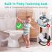 Heavy Duty Elongated Toilet Seat with Built-in Potty Training Seat - Slow Close, Never Loosen, Ergonomic Design - Space Saving Toddler Toilet Seat (18.6 x 14.2 x 2.5) - Buy Online on SooperMarket.com