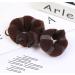2 Pcs Bun Makers for Hair Brown Sponge Donut Ring Styler Bun Makers Easy Bun Makers Tool with Snaps and Hair band DIY Bun Styling 2 Sizes with 20 Pcs U-Clips. - Buy Online on SooperMarket.com