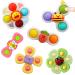 AIUOKYA 6 PCS Suction Cup Spinner Toys Simple Dimple Suction Toy with Silicone Bubbles Kids for Bath and Window Suction Cup Spinner Baby Toys for 1+ Years Old