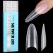TOMICCA Long Oval French Edge Nail Tips - 240pcs Clear Matte False Nails for Acrylic Extensions | Half Cover Artificial Nails in 15 Sizes - Salon Quality - Buy Online on SooperMarket.com