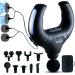 Upgraded Massage Gun Deep Tissue with EMS, 20 Speed Percussion Muscle Massager Gun and Stimulator for Pain Relief, Handheld Electric Pulse Massager Body Massager with 20 Pad for Shoulder Back Neck Leg Black